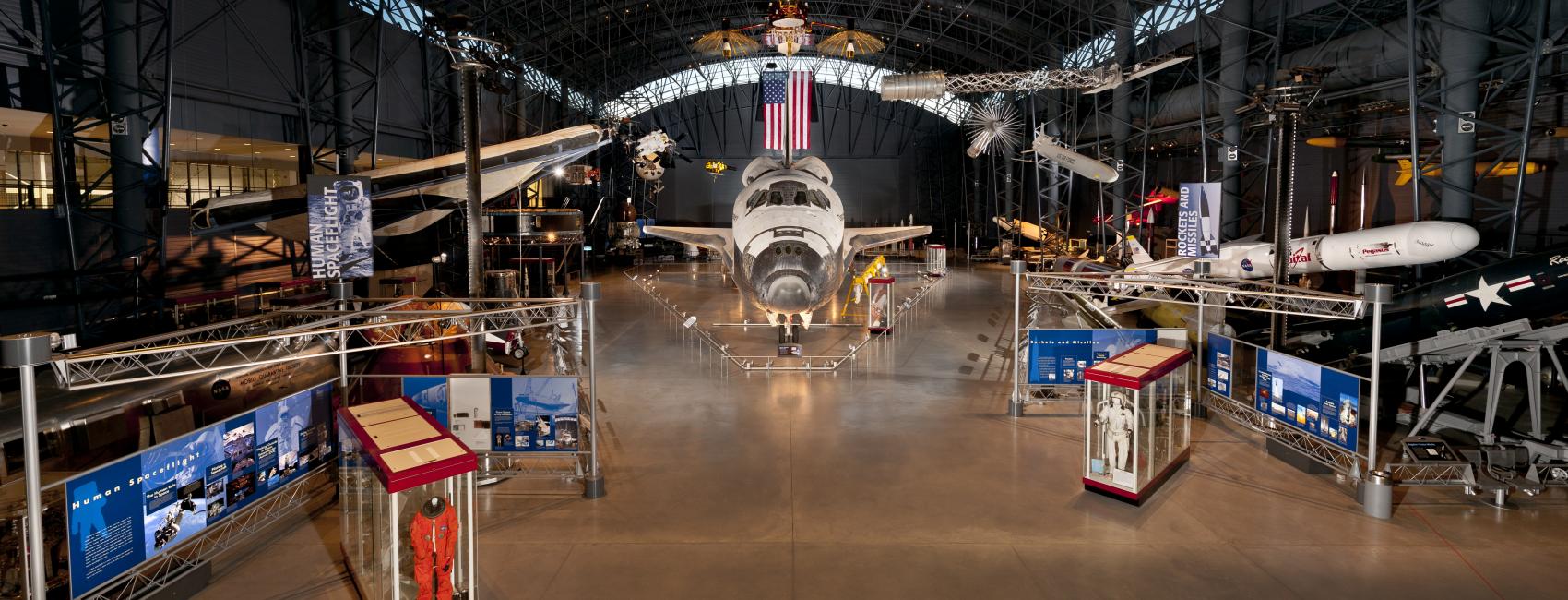 Panoramic View Of The James S. McDonnell Space Hangar At The Smithsonian National Air And Space Museum's Steven F. Udvar Hazy Center ?h=7550a882&itok=b9Ci5U Q